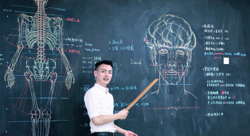 Фотография: Тайваньский преподаватель потрясающе рисует на доске иллюстрации к лекциям №1 - BigPicture.ru