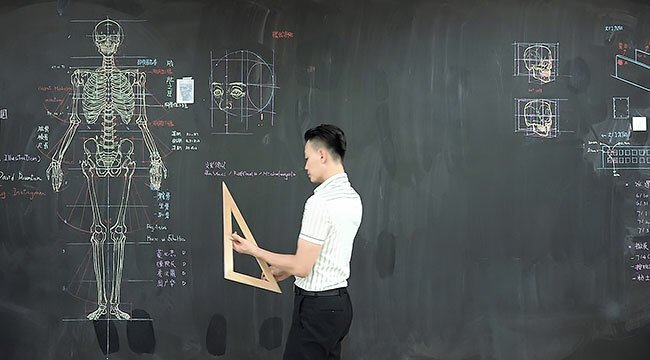 Фотография: Тайваньский преподаватель потрясающе рисует на доске иллюстрации к лекциям №5 - BigPicture.ru