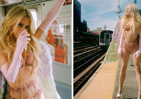 Модель воспользовалась карантином, чтобы сделать эротическую фотосессию в метро Нью-Йорка