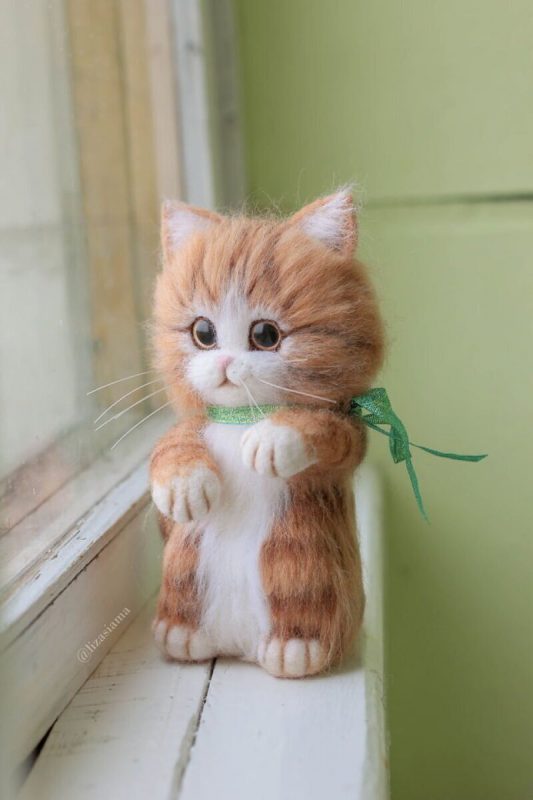 Фотография: Милые котята из войлока от рукодельницы Елизаветы Делекторской №15 - BigPicture.ru