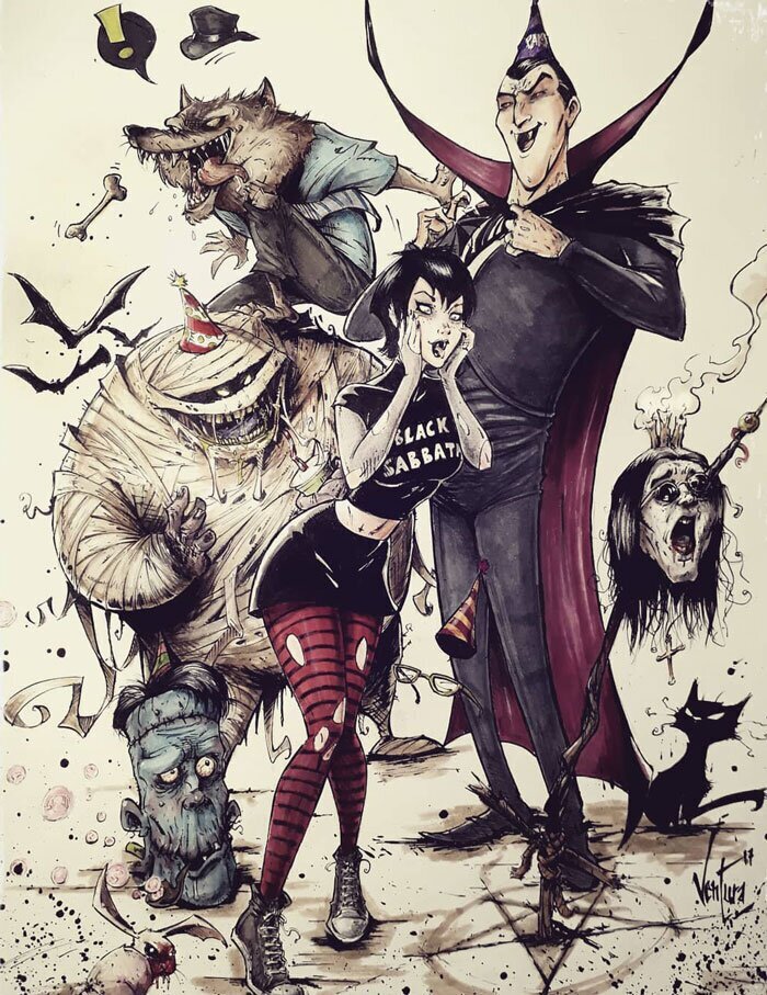 Фотография: На темной стороне: Марсело Вентура и его рисунки персонажей поп-культуры в стиле мрачных комиксов №20 - BigPicture.ru