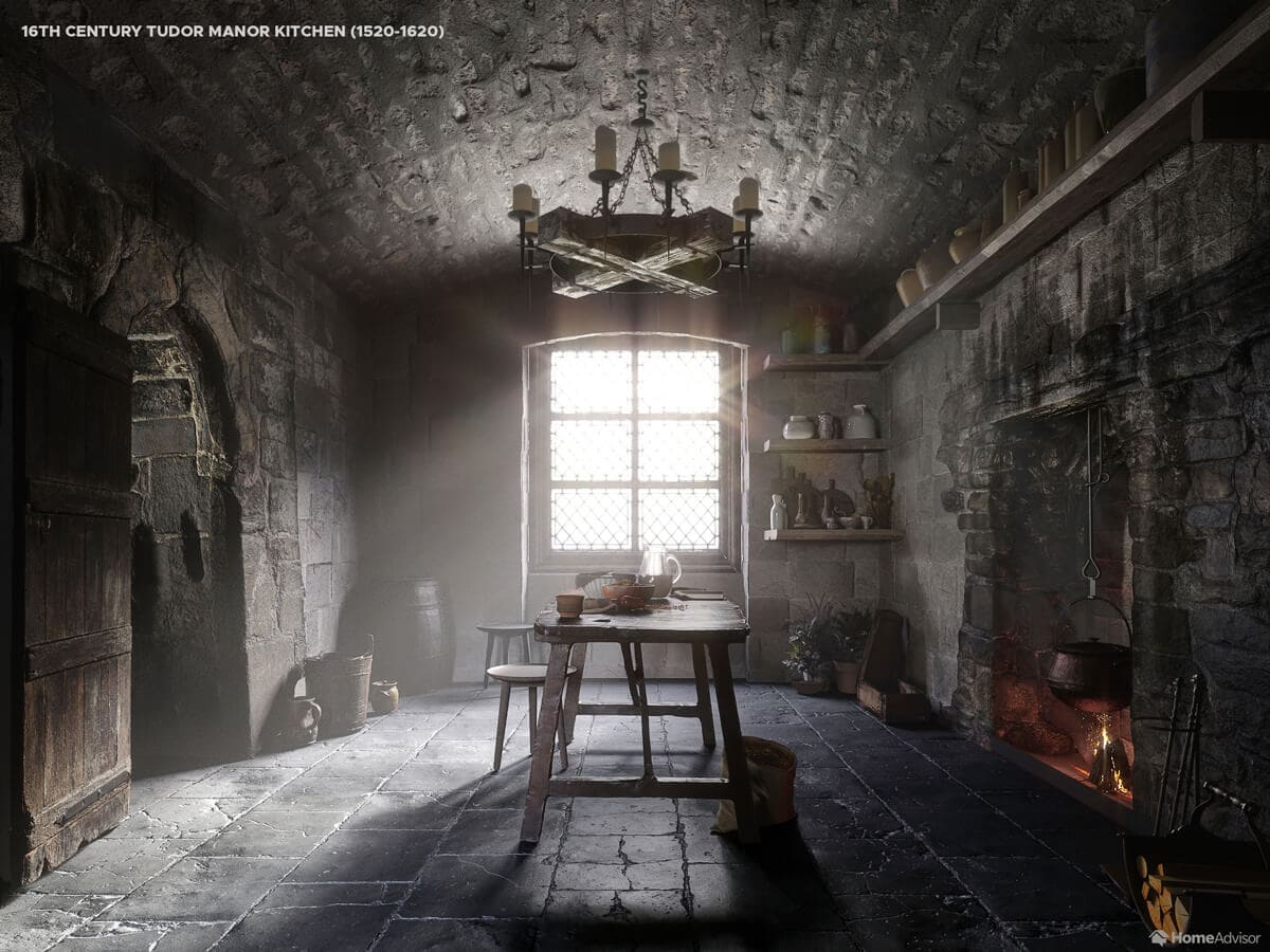 Фотография: От котла к минимализму: дизайнеры показали, как менялся интерьер кухни в течение 500 лет №2 - BigPicture.ru
