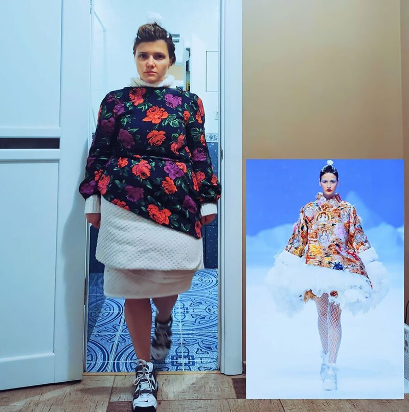 Фотография: Карантин на стиле: модные образы из подручных материалов №24 - BigPicture.ru