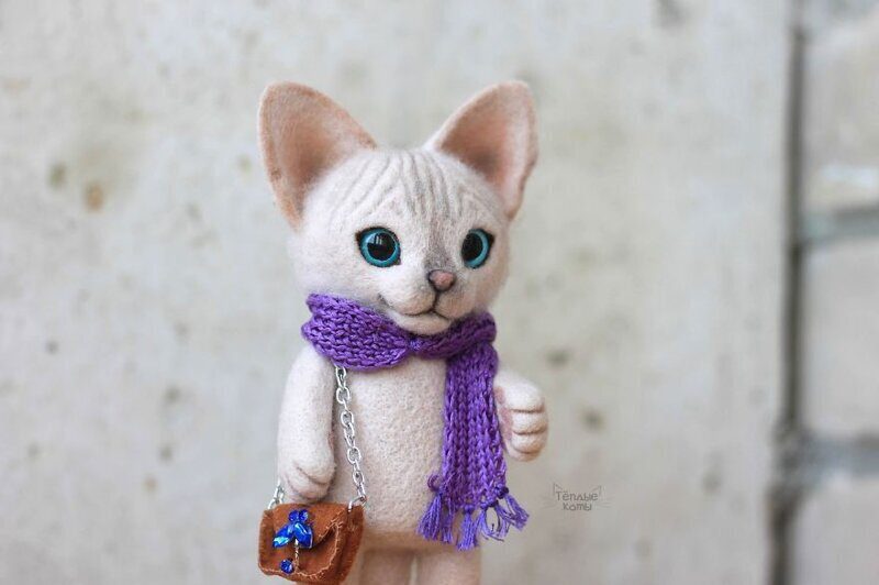 Фотография: Милые котята из войлока от рукодельницы Елизаветы Делекторской №27 - BigPicture.ru