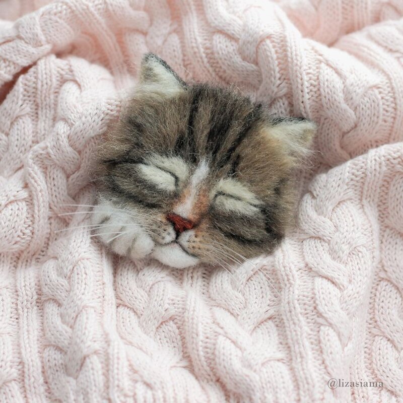 Фотография: Милые котята из войлока от рукодельницы Елизаветы Делекторской №28 - BigPicture.ru