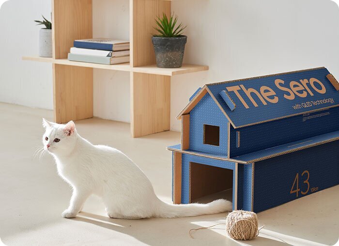 Фотография: Как устроена коробка от телевизора Samsung, из которой можно сделать кошачий домик №6 - BigPicture.ru