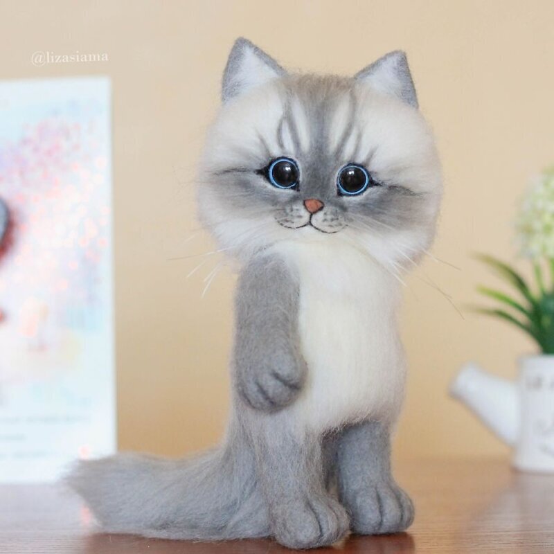 Фотография: Милые котята из войлока от рукодельницы Елизаветы Делекторской №12 - BigPicture.ru