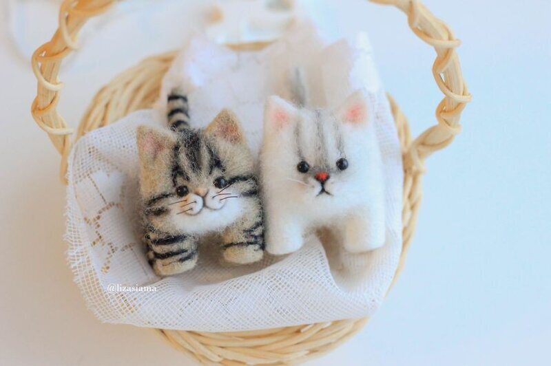 Фотография: Милые котята из войлока от рукодельницы Елизаветы Делекторской №29 - BigPicture.ru