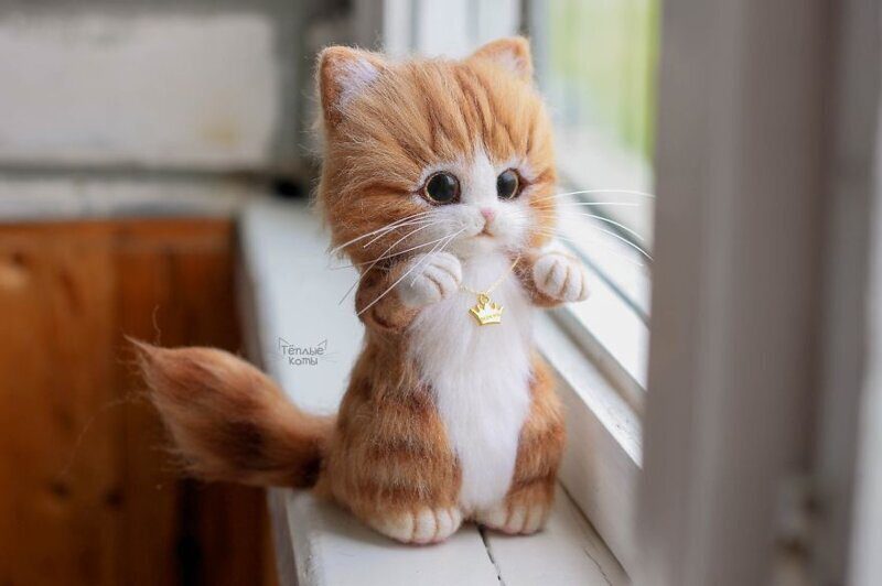 Фотография: Милые котята из войлока от рукодельницы Елизаветы Делекторской №11 - BigPicture.ru