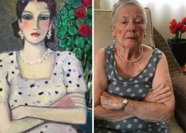 Дочь и ее 83-летняя мать воссоздают произведения искусства на карантине