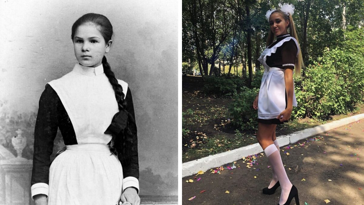 Фотография: Как выглядели школьницы раньше и сейчас №1 - BigPicture.ru