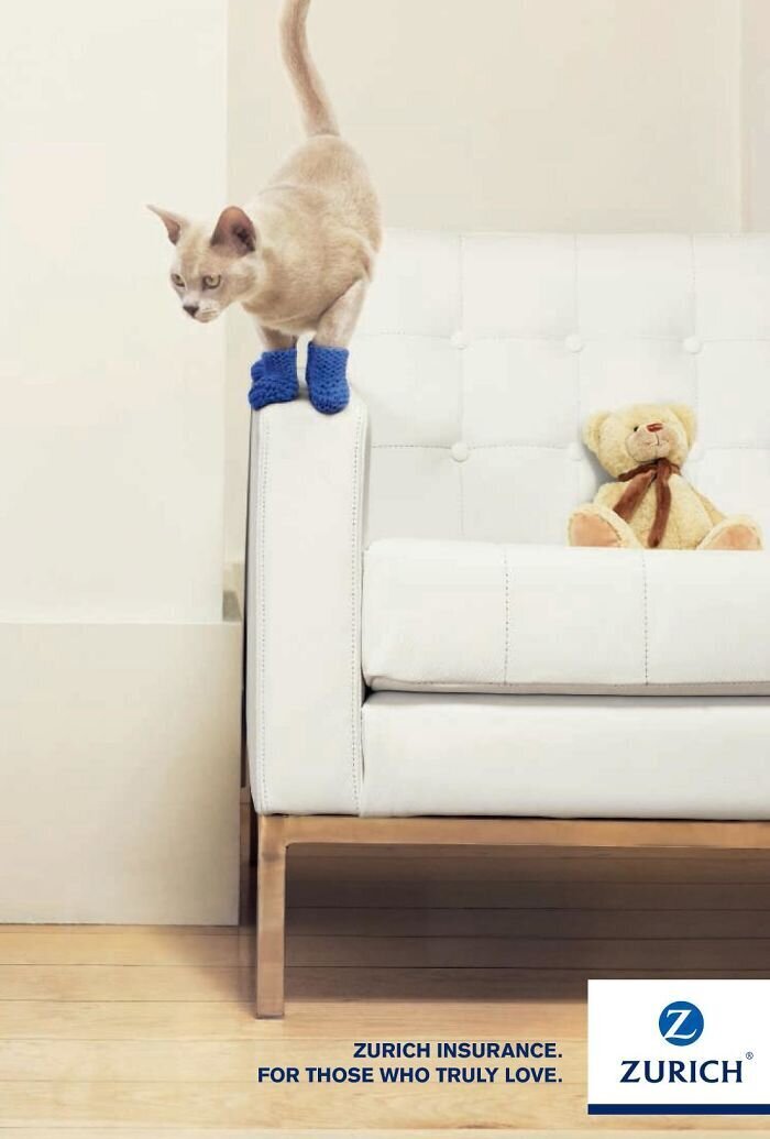 Фотография: 33 примера самой креативной и забавной рекламы с котиками №34 - BigPicture.ru