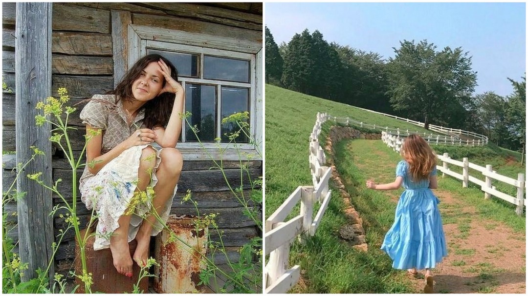 Фотография: Cottagecore: Девушки в платьях ретро на фоне деревенской идиллии — новый тренд соцсетей №2 - BigPicture.ru