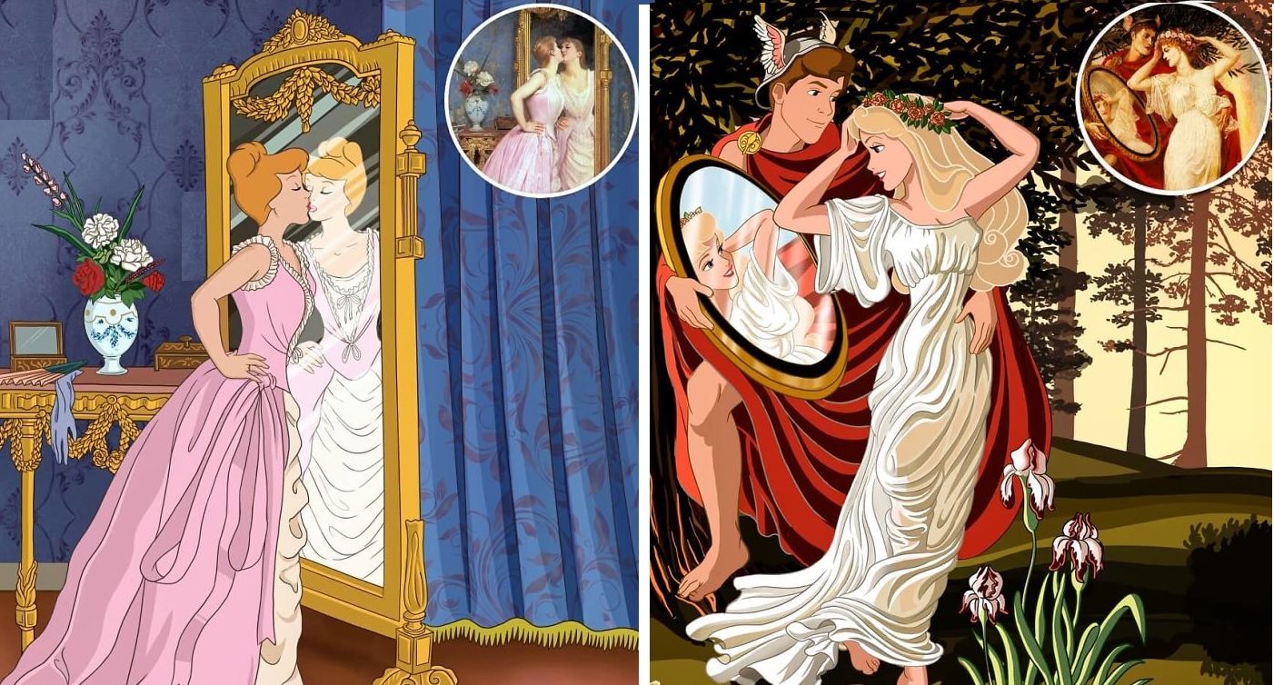 Фотография: 19 ремейков классических картин, куда добавили персонажей Диснея №1 - BigPicture.ru