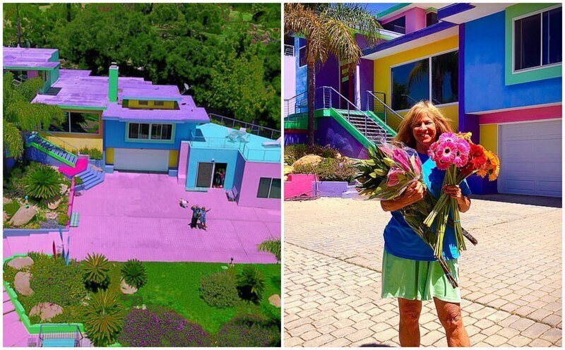 Фотография: Художница тратит тысячи долларов, чтобы ее дом был ярким, но вот соседи не в восторге №1 - BigPicture.ru