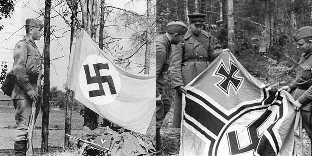 Фотография: Почему на параде победы 1945-го к мавзолею бросали кайзеровские флаги №3 - BigPicture.ru