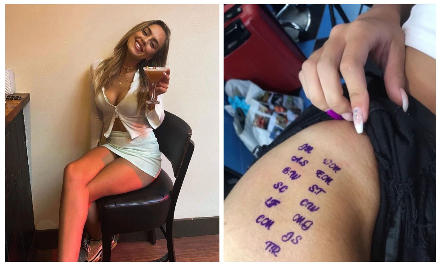 Татуировки девушек по пьяни