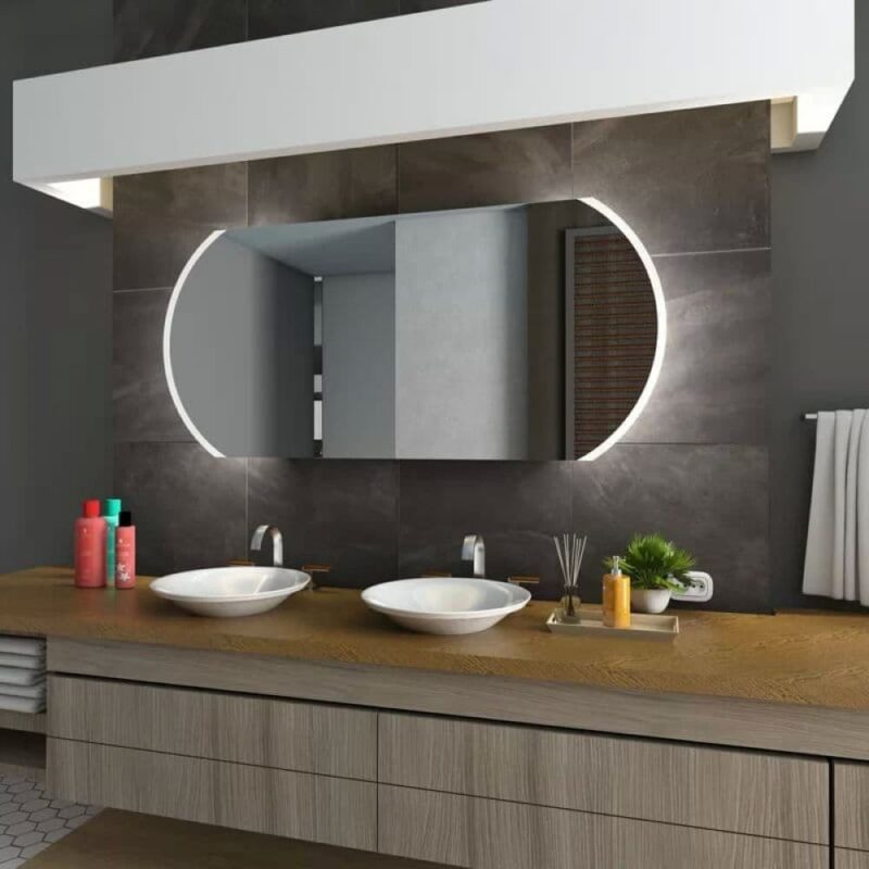 Фотография: Зеркала в ванную комнату с подсветкой: виды и особенности популярных моделей №2 - BigPicture.ru