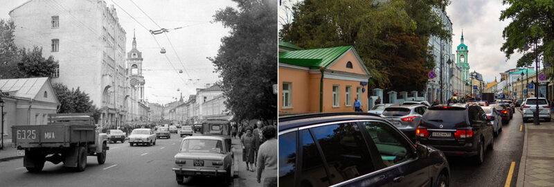 Фотография: Тогда и сейчас: как Москва поменялась за 150 лет №2 - BigPicture.ru