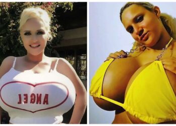 Большая изюминка: У британки такая огромная грудь, что она не может водить машину