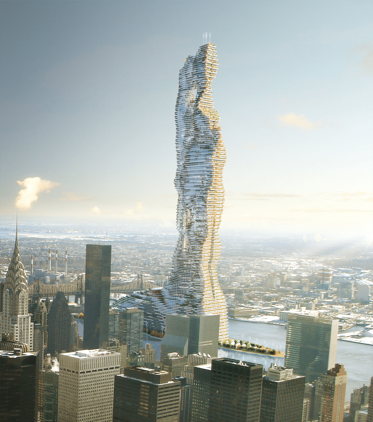 Фотография: Архитекторы представили концепт самого высокого здания в Нью-Йорке, способного поглощать углерод №4 - BigPicture.ru