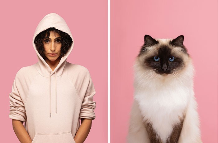Фотография: 17 портретов кошек и людей, невероятно похожих друг на друга №13 - BigPicture.ru