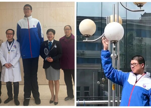 Мне сверху видно все! 14-летний китаец попал в Книгу рекордов Гиннесса, благодаря огромному росту