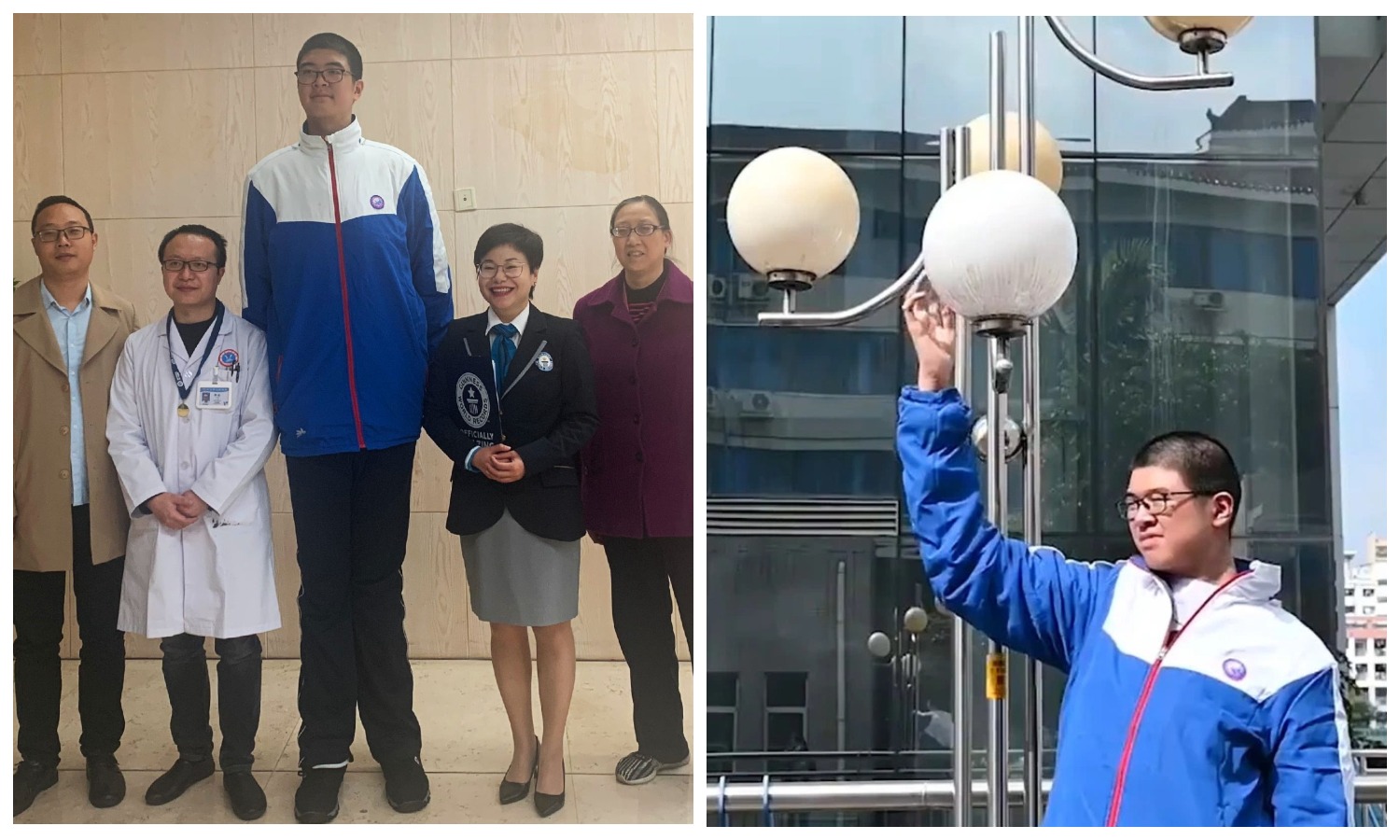 Фотография: Мне сверху видно все! 14-летний китаец попал в Книгу рекордов Гиннесса, благодаря огромному росту №1 - BigPicture.ru