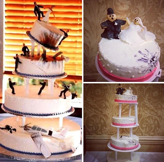 Фотография: 40 забавных, а чаще попросту неудачных свадебных тортов №7 - BigPicture.ru