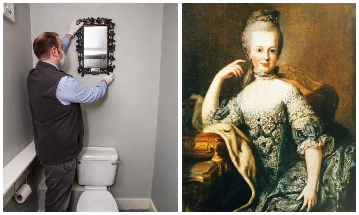 Фотография: Семья случайно узнала, что зеркало в их туалете когда-то принадлежало Марии Антуанетте №1 - BigPicture.ru
