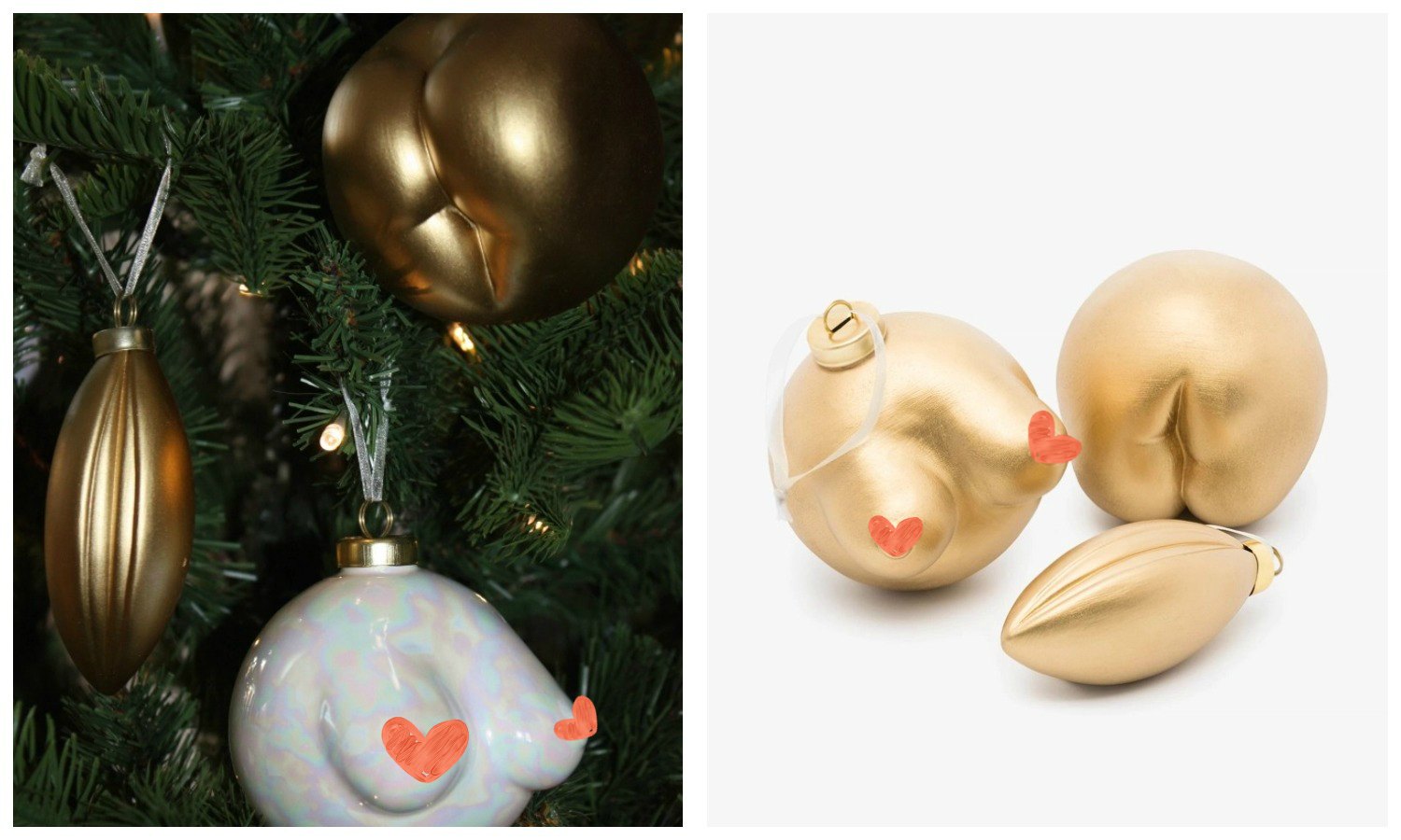 Фотография: Новый Год с перчинкой: известный британский дизайнер создала елочные шары в виде женских прелестей №1 - BigPicture.ru