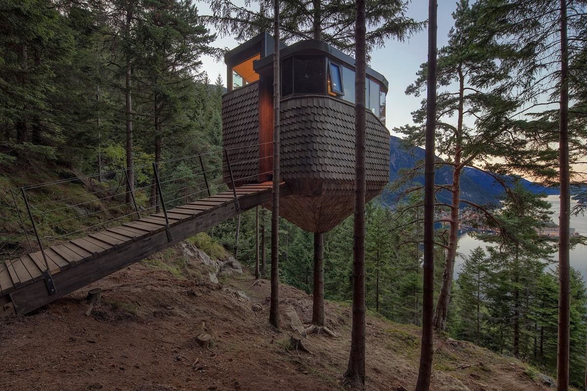 Фотография: Уникальные домики на деревьях Woodnest парят в норвежском лесу №2 - BigPicture.ru