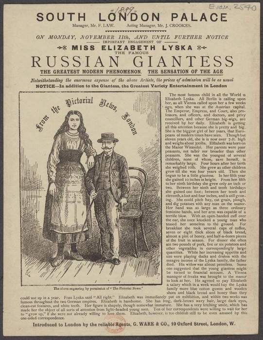 Елизавета Лыско — самая высокая девица Российской империи, а возможно и мира