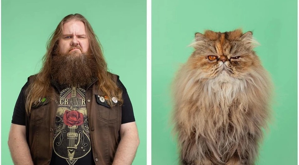 Фотография: Почти не отличить: фотограф показал, как похожи коты со своими хозяевами №12 - BigPicture.ru