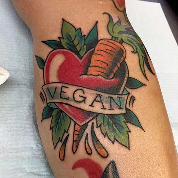 22 татуировки для веганов и вегетарианцев