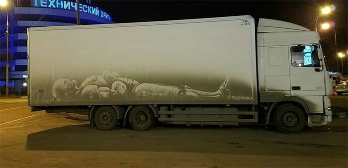 Фотография: 35 крутых рисунков на грязных грузовиках от художника Никиты Голубева ака Pro Boy Nick №3 - BigPicture.ru