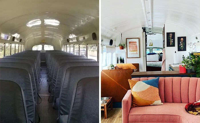 Фотография: Две лесбиянки из США купили старый школьный автобус и превратили его в дом на колесах №4 - BigPicture.ru