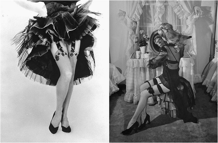 Гламурные красотки середины ХХ века в изящных чулках фото