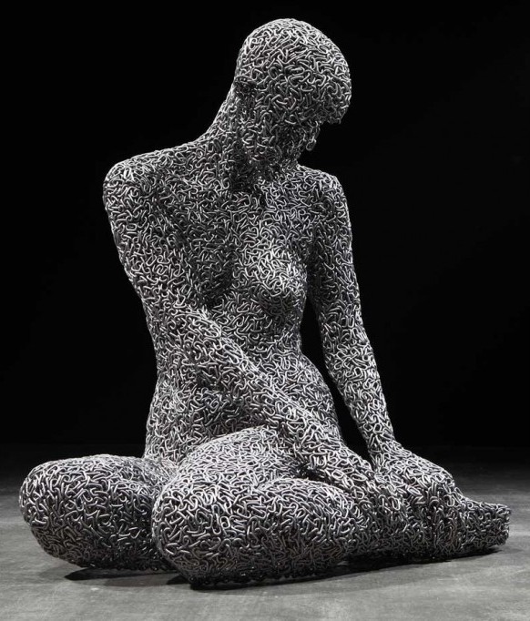 скульптор из Южной Кореи Сео Янг Деок авангардные скульптуры из велоцепей