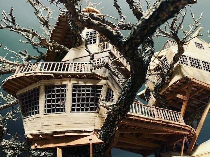 Фотография: Крохотные домики на деревьях бонсай от умельца Дейва Крика №13 - BigPicture.ru