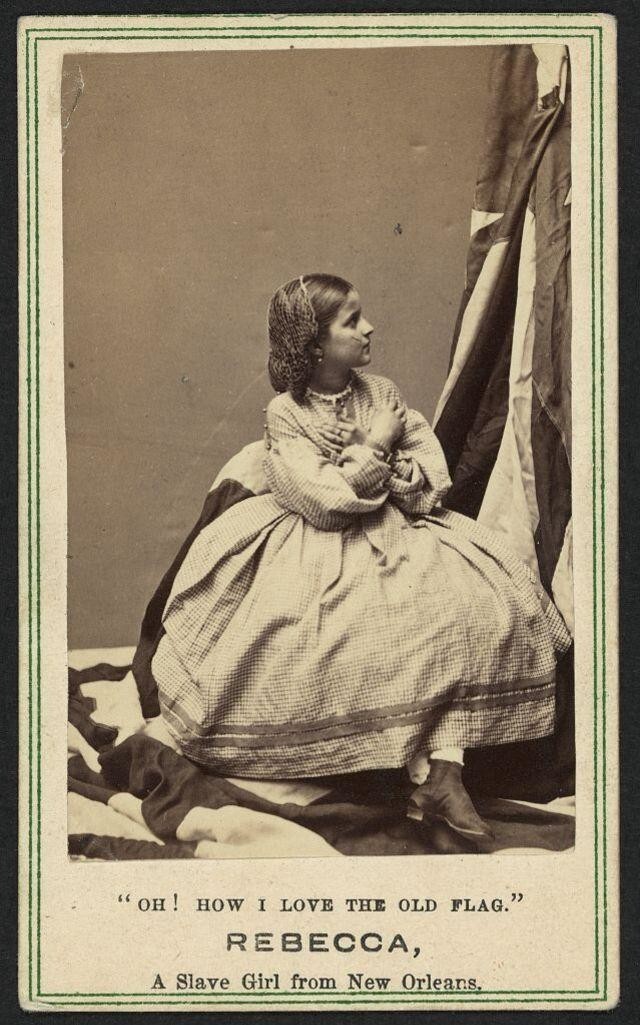 Портреты Ребекки Хьюгер белой девочки рабыни из Нового Орлеана 1860х годов