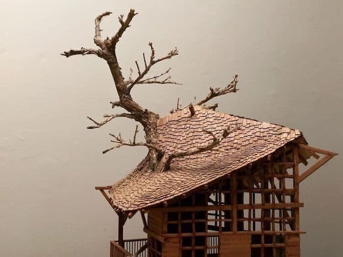 Фотография: Крохотные домики на деревьях бонсай от умельца Дейва Крика №6 - BigPicture.ru