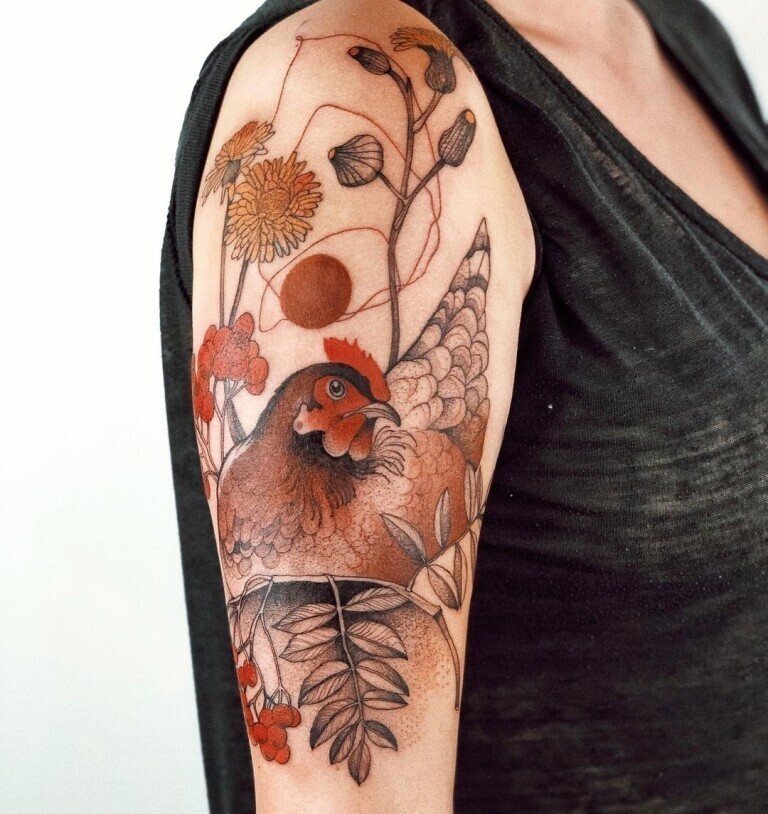 Фотография: 20 хипповских татуировок от тату-художницы Dzo Lamka из Польши №17 - BigPicture.ru