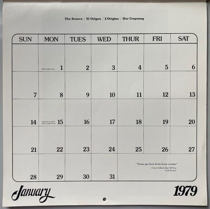 Фотография: Кокаиновый календарь 1979: памятник эпохе, когда 