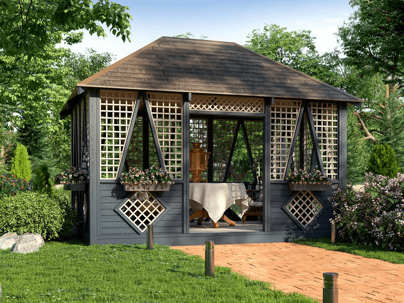 Малые архитектурные формы в саду — основы ландшафтного дизайна .
