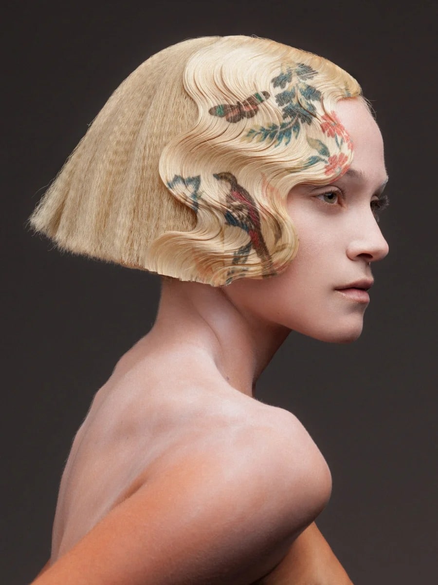 Фотография: Как выглядит цифровая печать на волосах: стилист украсил прически узорами барокко №5 - BigPicture.ru