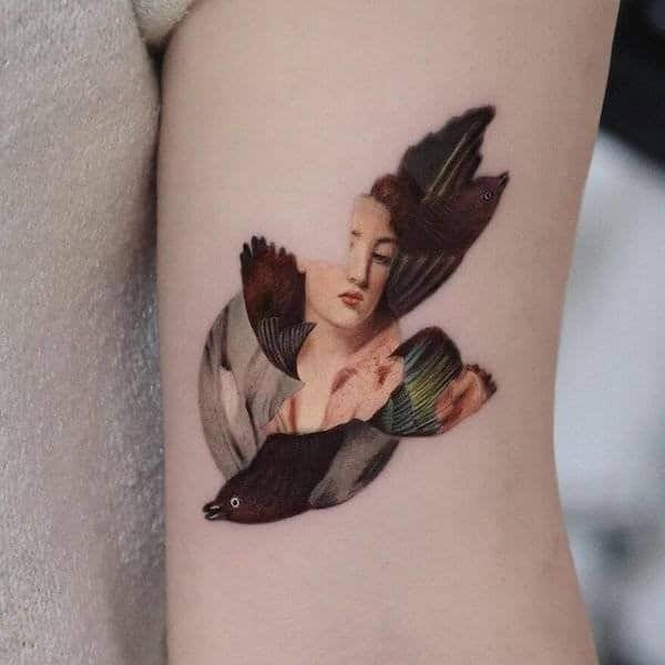 Фотография: Татуировки Хакана Адика, сочетающие в себе знаменитые картины и персонажей поп-культуры №16 - BigPicture.ru