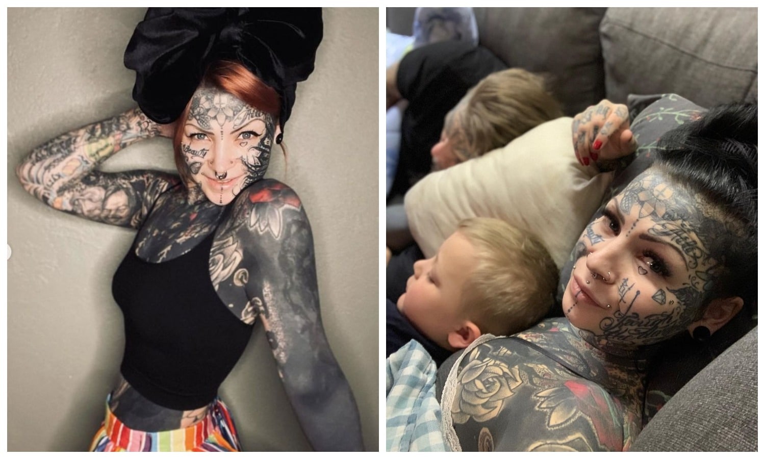 Мать троих детей из Финляндии впечатляет татуировками и горячими фото в соцсетях