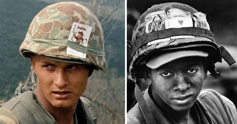 Фотография: Зачем американские солдаты во Вьетнаме носили на касках игральные карты №1 - BigPicture.ru