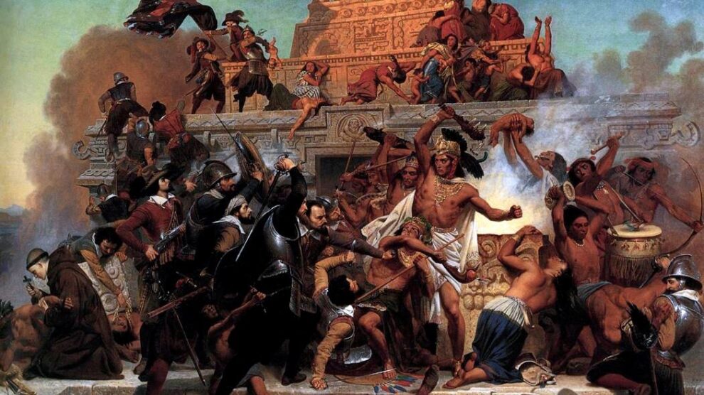 Conquistador español de los aztecas
